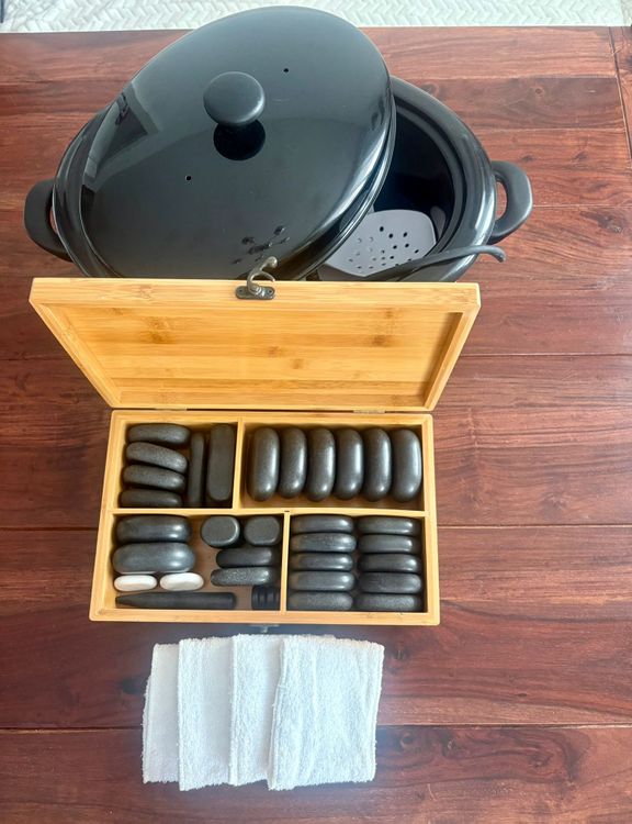 Hot Stone Massage grosses Set Neuwertig unbenutzt Neu gemäss
