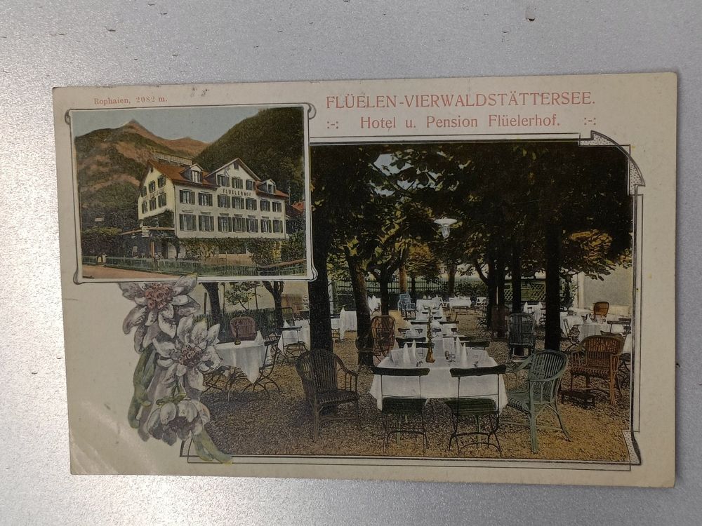 Alte PK Flüelen Hotel Pension Flüelerhof gelaufen 1921 Kaufen