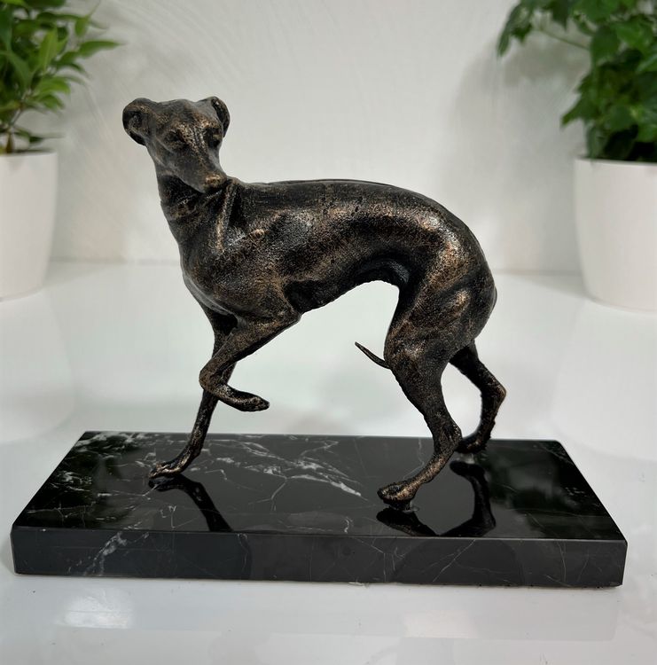 Eisen Bronze Greyhound Auf Marmor Kaufen Auf Ricardo