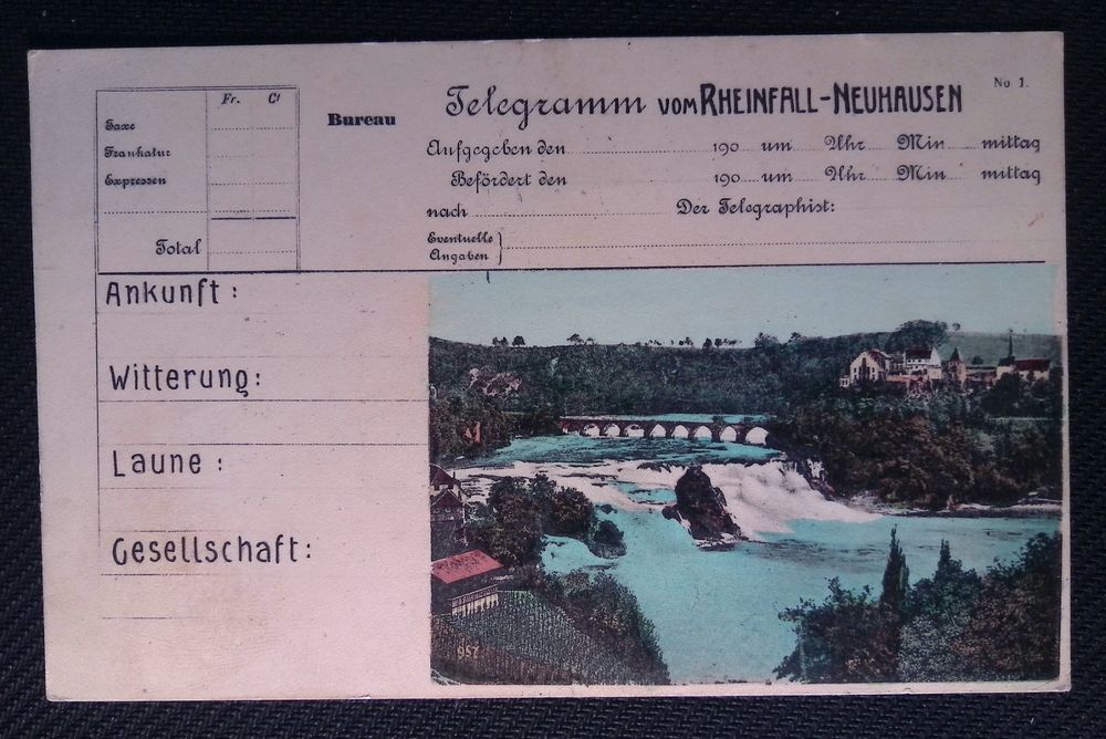 Ak Neuhausen Rheinfall Telegram Stil Kaufen Auf Ricardo