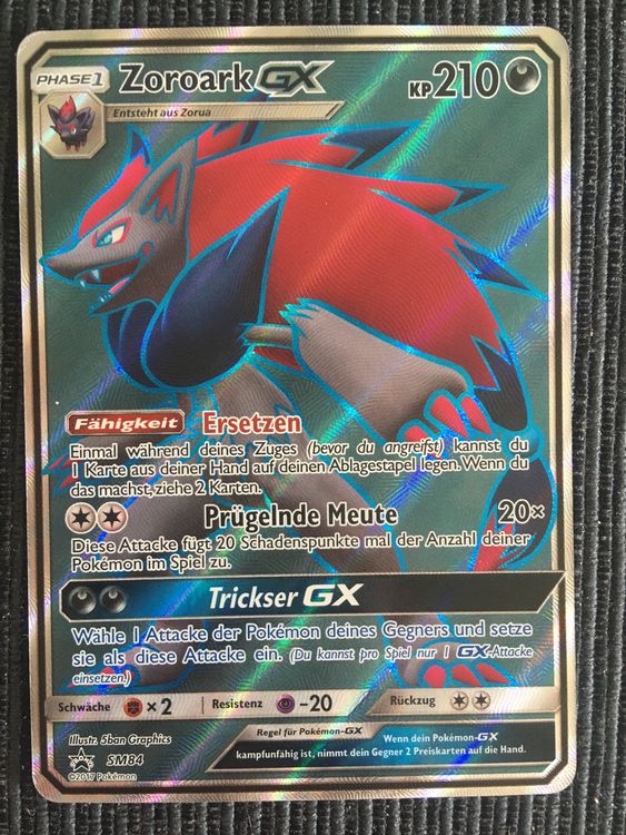 Pokemon Karte Zoroark Gx Fullart Schimmernde Legenden Promo Kaufen