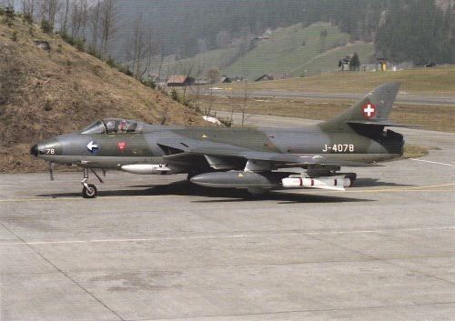 Postcard Swiss Af Hawker Hunter F Mk Kaufen Auf Ricardo