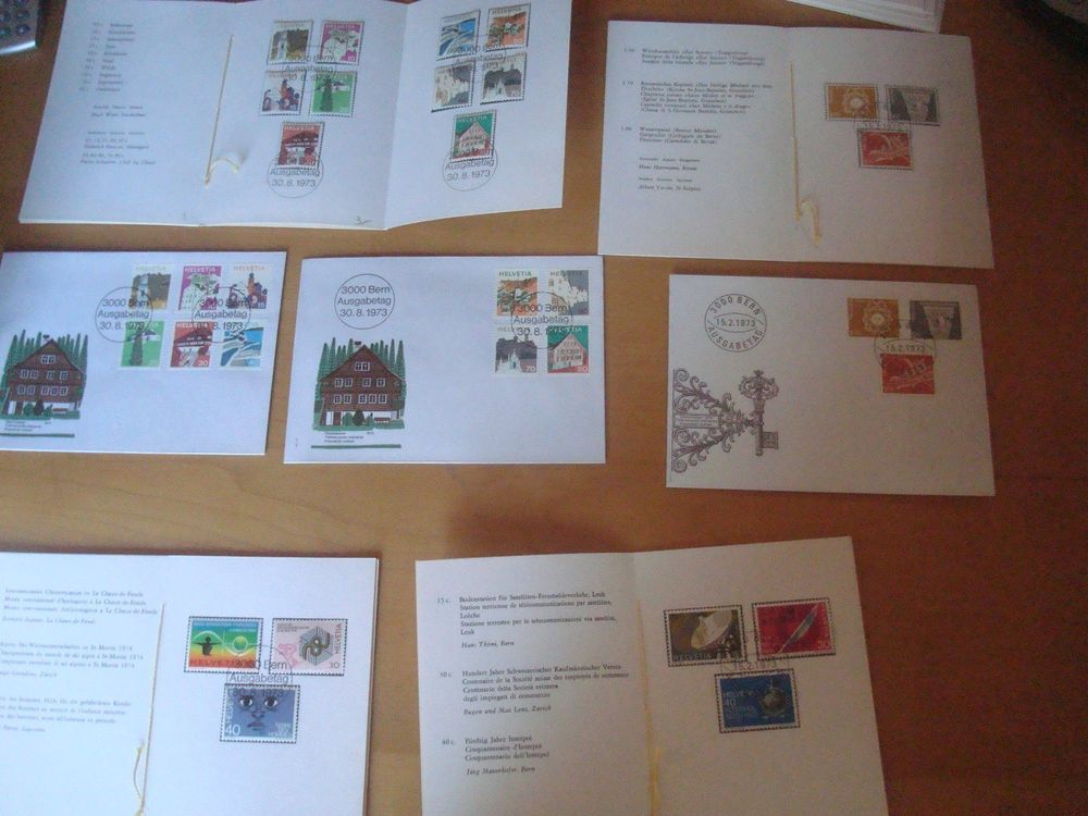 CH 1973 FDC Serie Und PTT Blatt AB NUR 75 RP Kaufen Auf Ricardo