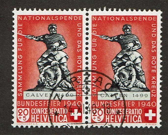 AVEN Pro Patria B5c en paire Vollstempel Zurzach très beau Kaufen