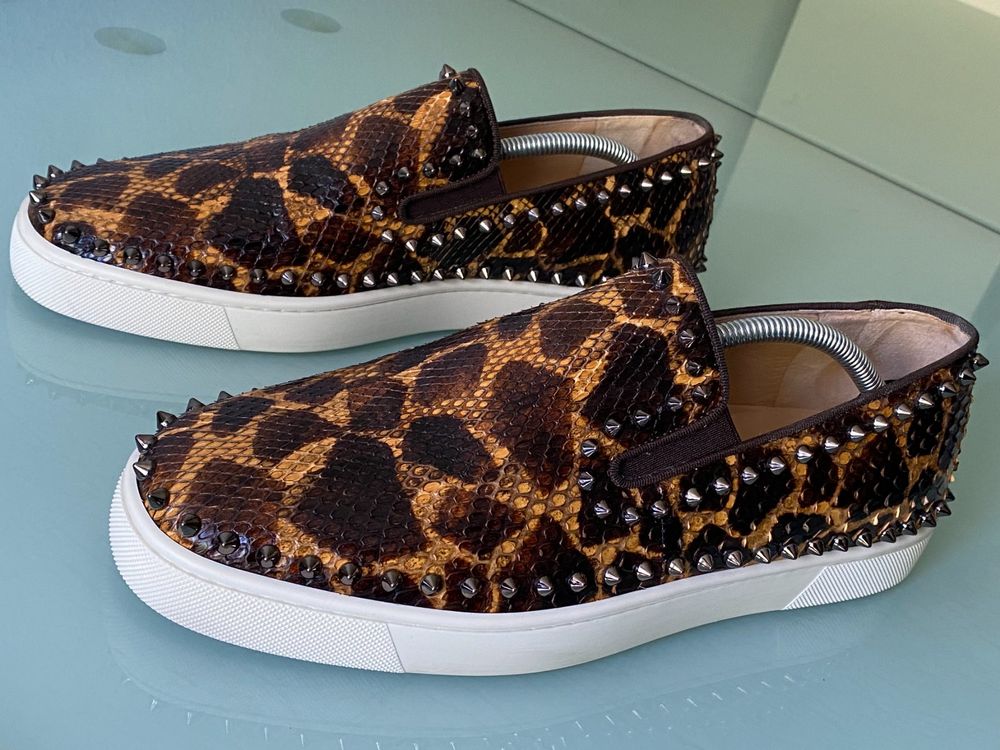 Christian Louboutin Pik Boat Python Leder Lo Top Sneakers Kaufen