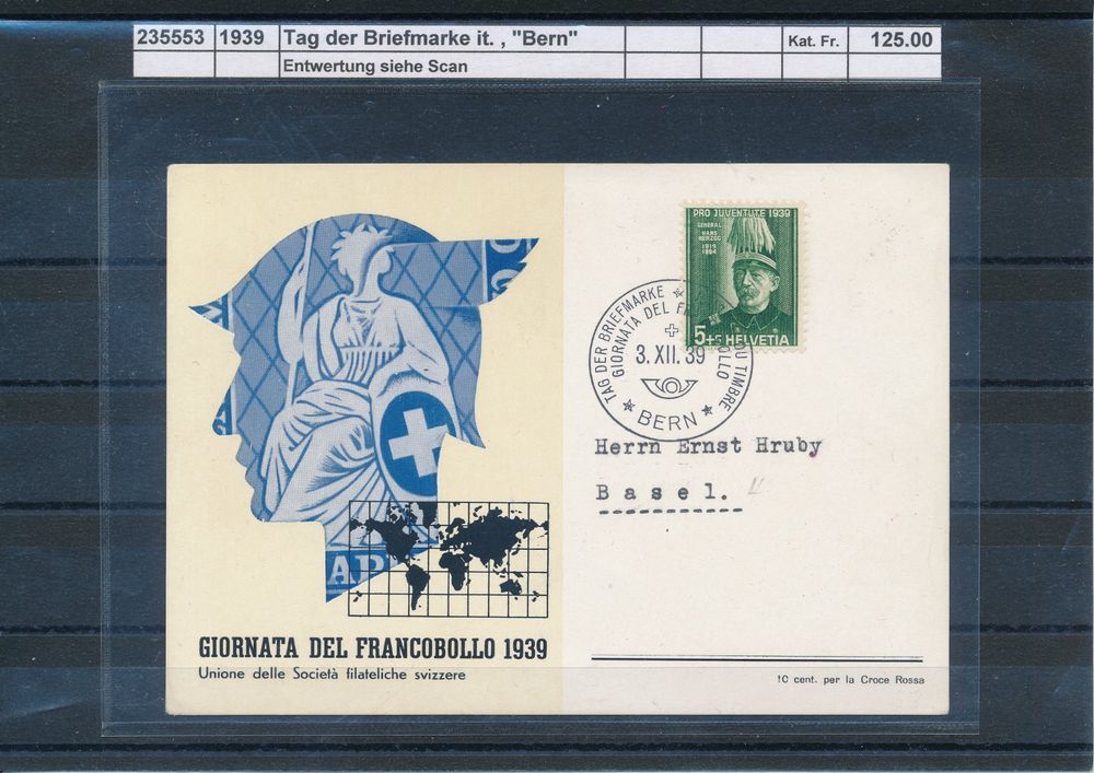 Tag Der Briefmarke Italienisch Bern Karte Kaufen Auf Ricardo