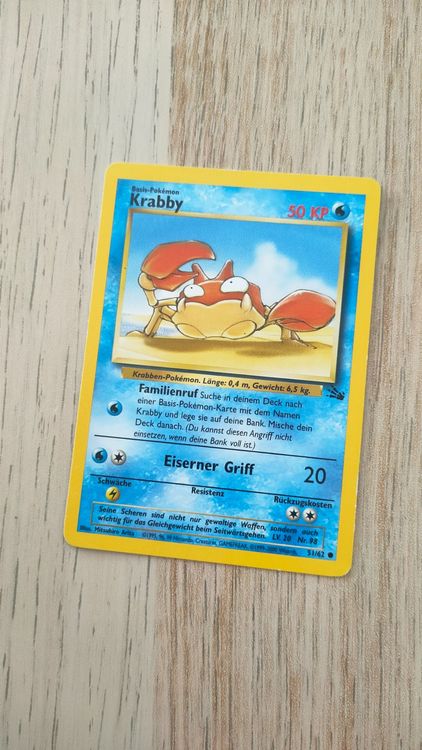 Krabby Fossil Pokemon Kaufen Auf Ricardo