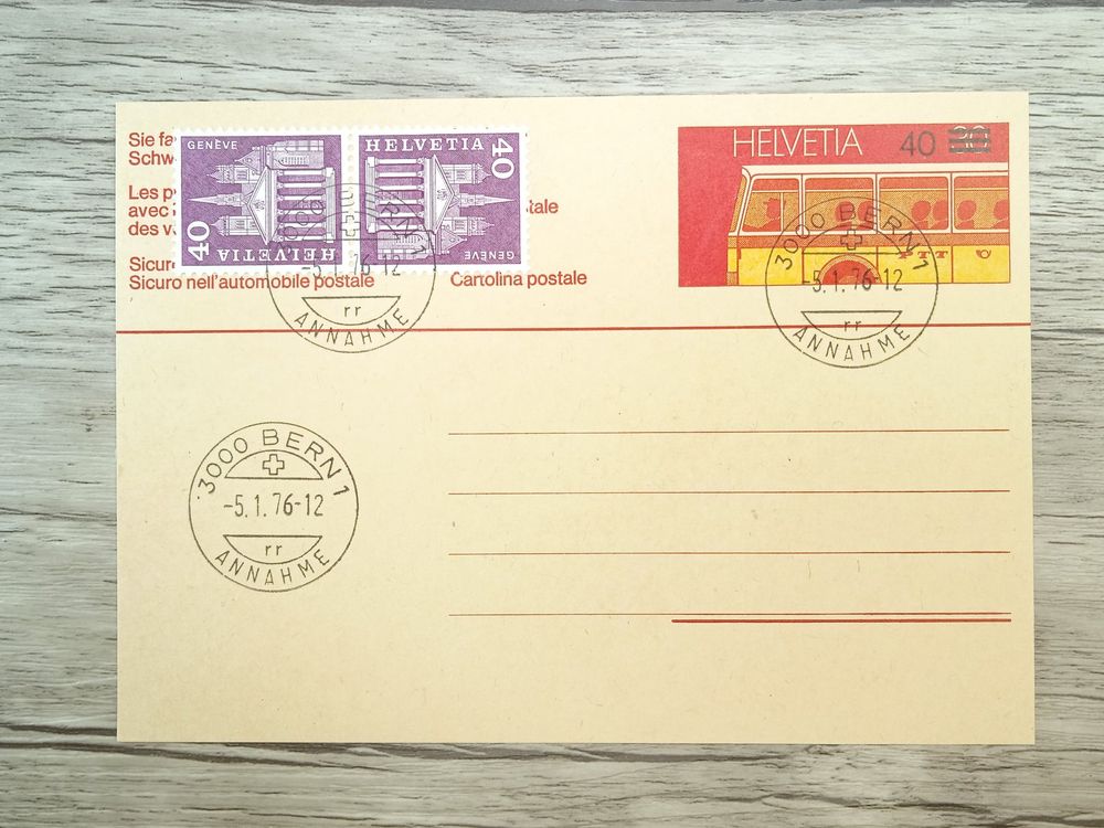 TR66 Carte Postale Timbre Suisse 1976 Kaufen Auf Ricardo