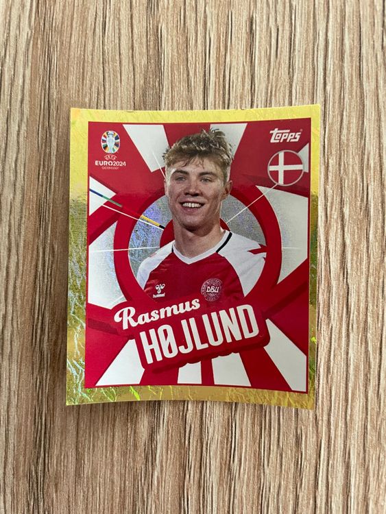 Topps Euro Em Rasmus Hojlund Gold Den Ptw Kaufen Auf Ricardo