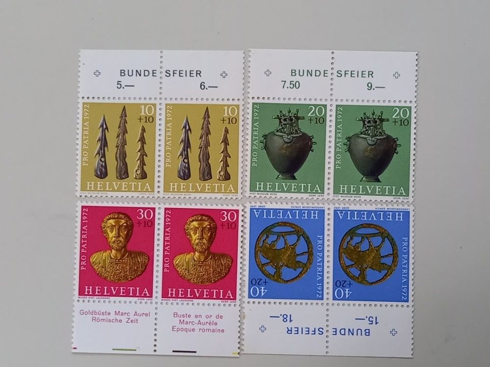 1972 pro Patria Archäologische Fundgegenstände postfrisch Kaufen