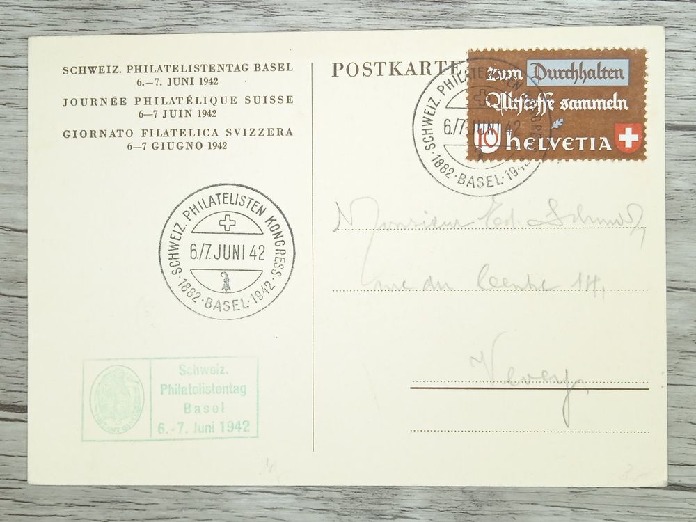 TR107 Carte Postale Timbre Suisse 1942 Kaufen Auf Ricardo