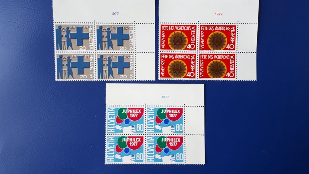 15 Postfrische 4er Blocks Helvetia 1977 Kaufen Auf Ricardo