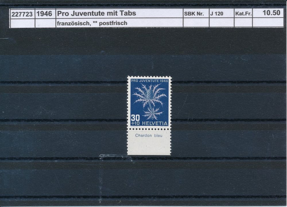 1946 Pro Juventute 30 Rp Mit Tabs Postfrisch Kaufen Auf Ricardo