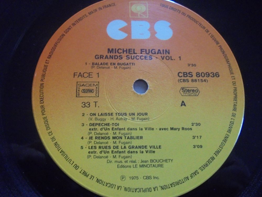 Michel Fugain Grands Succ S Vol X Lp France Ex Kaufen