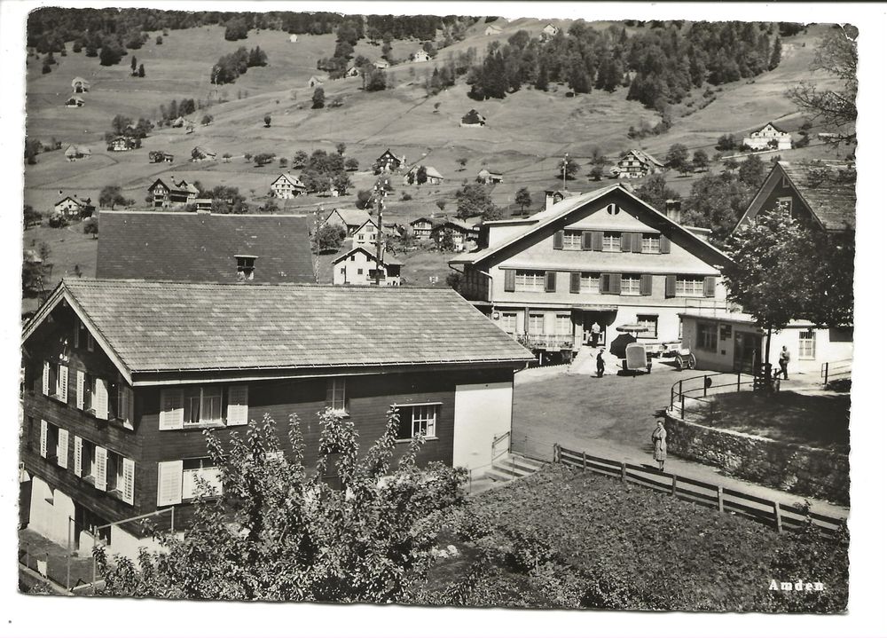 Amden Sg Dorfzentrum Mit Post Echte Foto Ak Dat Kaufen