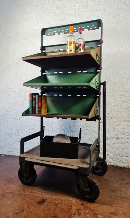 Vintage Industrial Regal Rollwagen Servierwagen Trolley Kaufen Auf