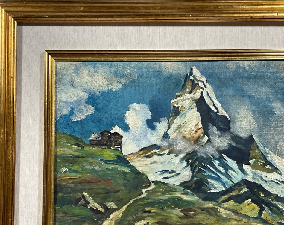 Berglandschaft Matterhorn Gem Lde Unleserlich Signiert Kaufen Auf Ricardo