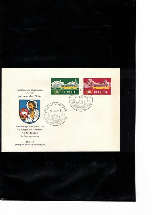 1967 FDC Sonderbrief Alt St Johann Kaufen Auf Ricardo