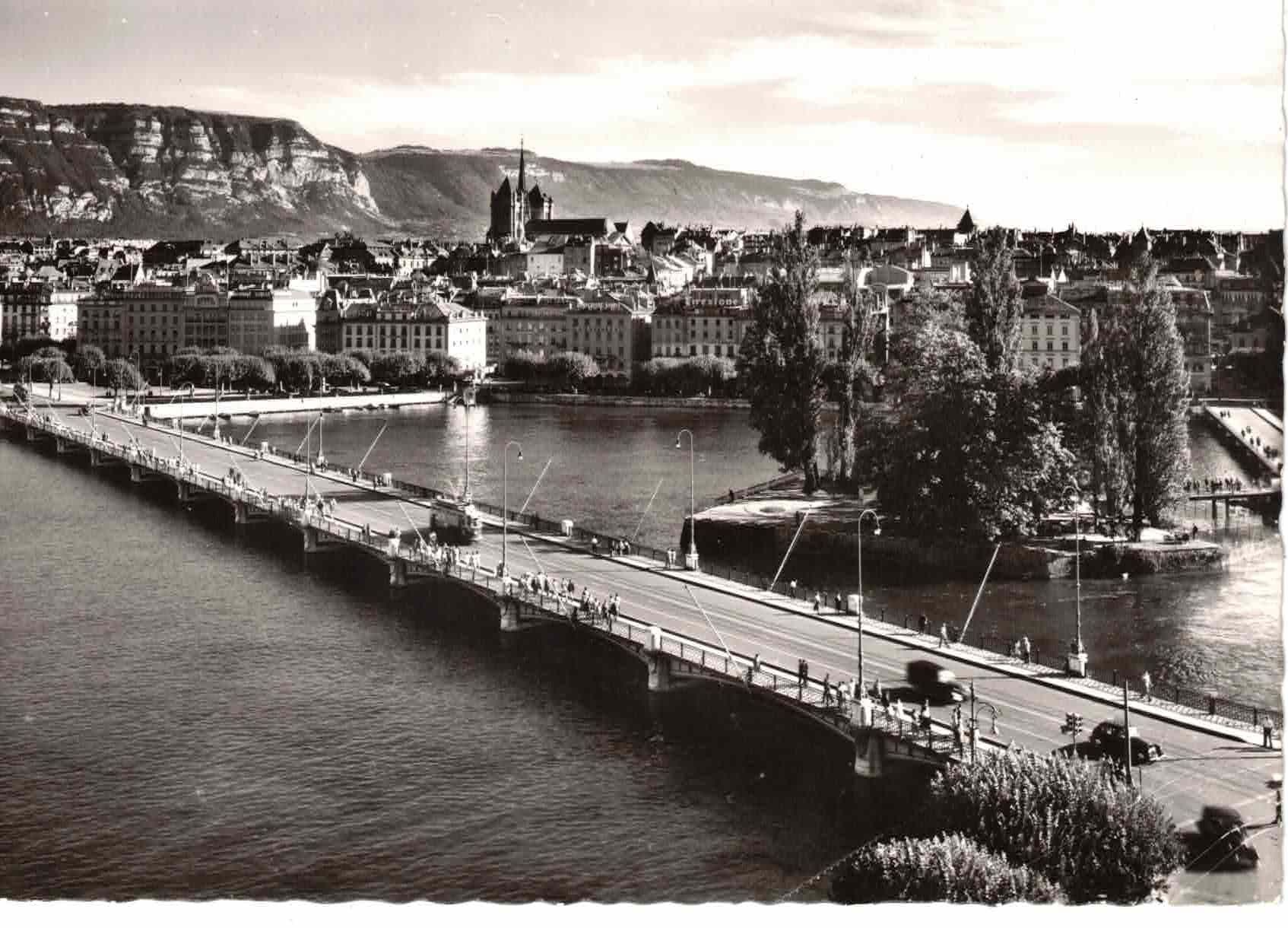 Genève Pont du Mont Blanc Ile Rousseau 1953 Kaufen auf Ricardo