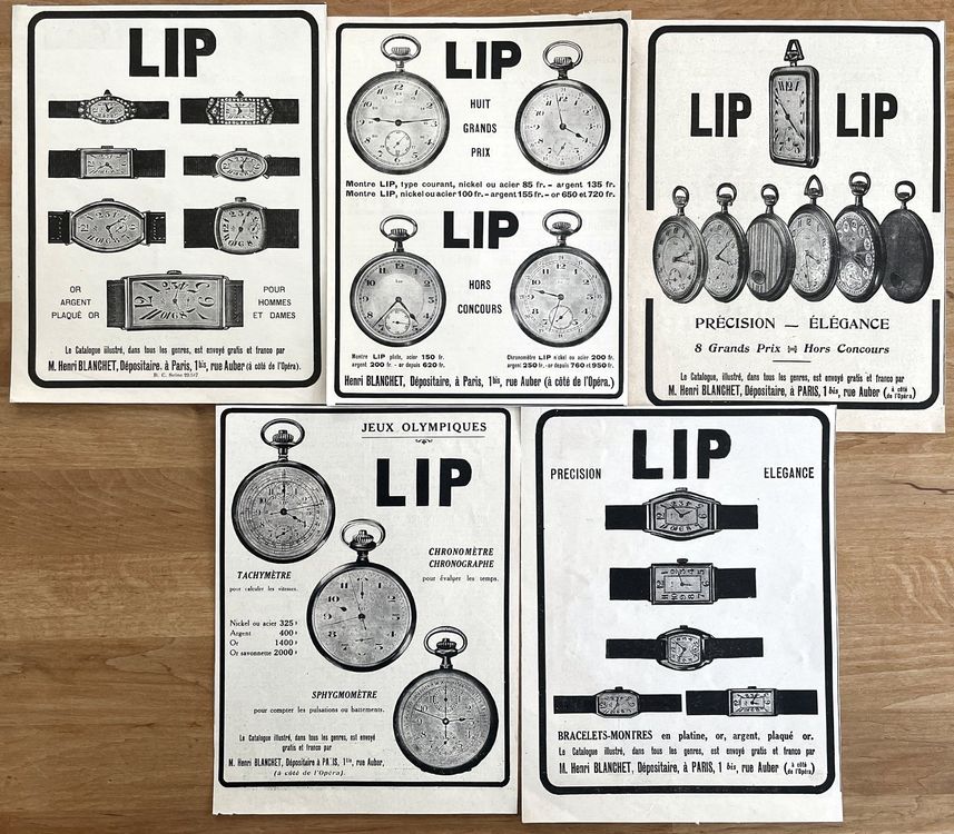 Lip Watch Alte Werbungen Anciennes Publicit S Kaufen Auf