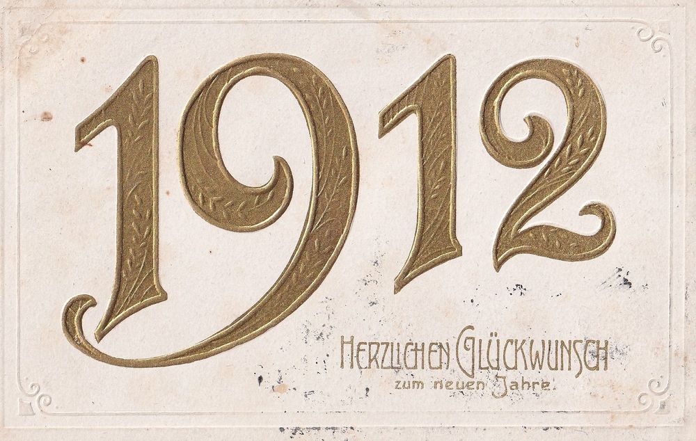 Jahreszahl 1912 antike Präge AK Gold Neujahr Kaufen auf Ricardo