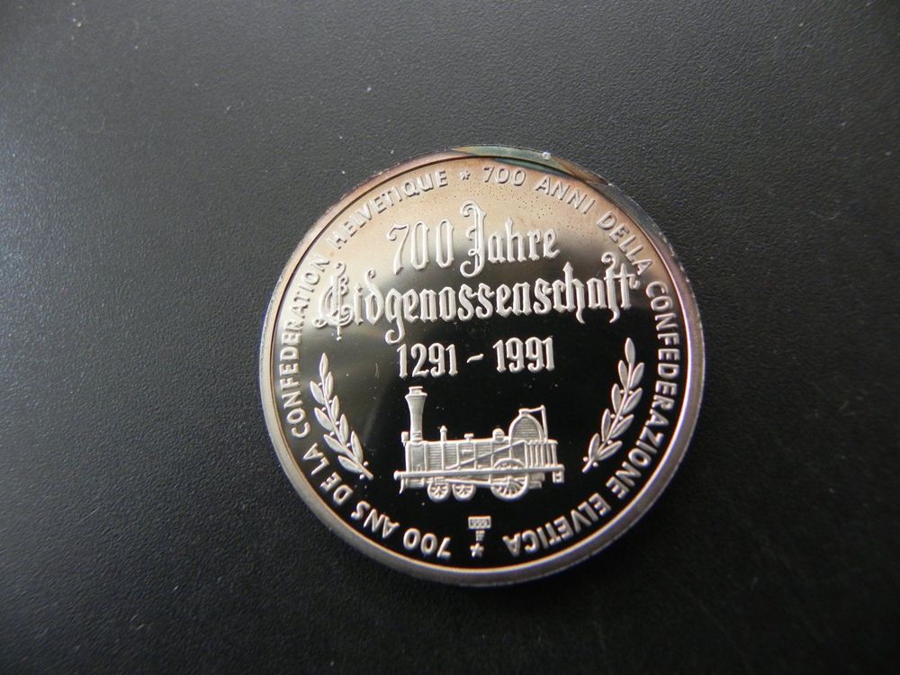 Medaille 700 Jahre Eisenbahn 1991 Basel Land Silber 15 G Kaufen Auf