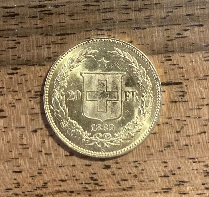 20 Franken Gold Helvetia 1889 Rare Kaufen Auf Ricardo