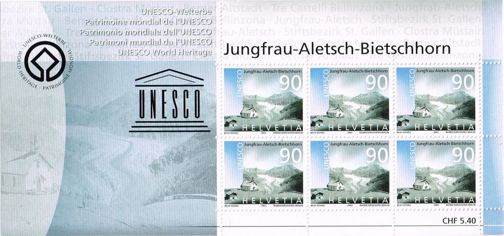 Kleinbogen 5 Stück Unesco Welterbe 2003 Kaufen auf Ricardo