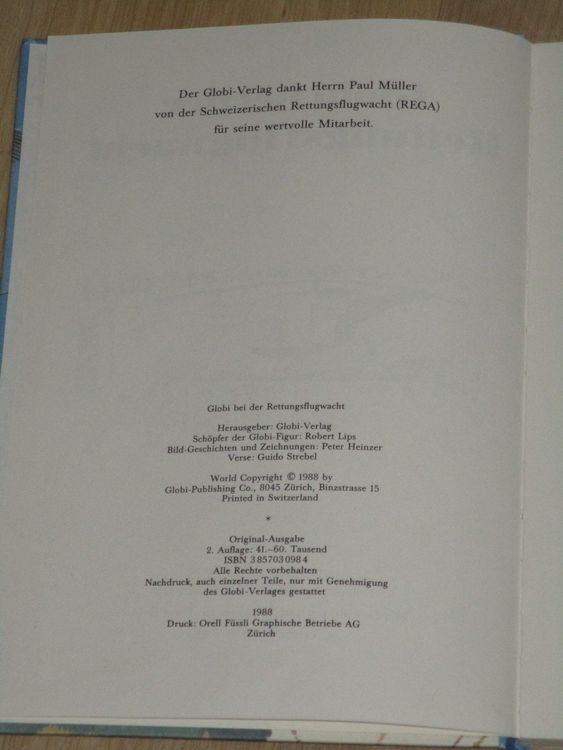 Globi Bei Der Rettungsflugwacht 2 Auflage 88 Kaufen Auf Ricardo