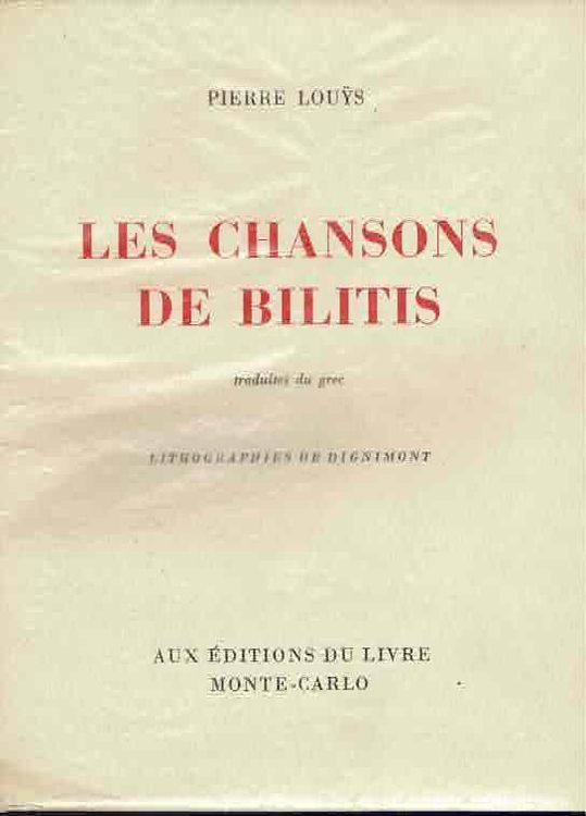 Pierre Lou S Les Chansons De Bilitis Kaufen Auf Ricardo