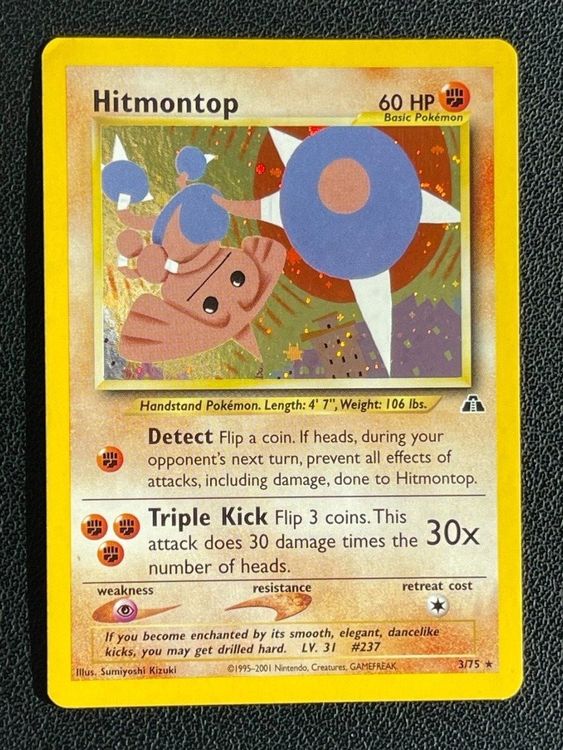 Hitmontop 3 75 Holo Rare Pokémon Neo Discovery Kaufen auf Ricardo