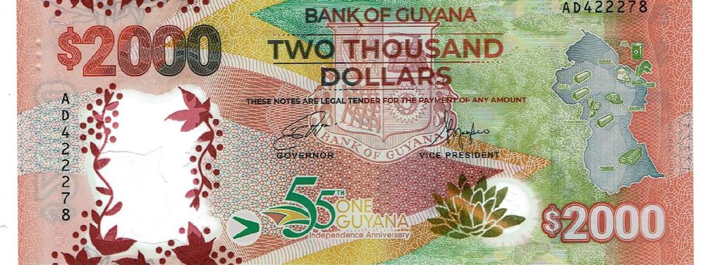 Guyana 2000 Dollars 2021 2022 UNZ 55th COMM Polymer Kaufen Auf Ricardo