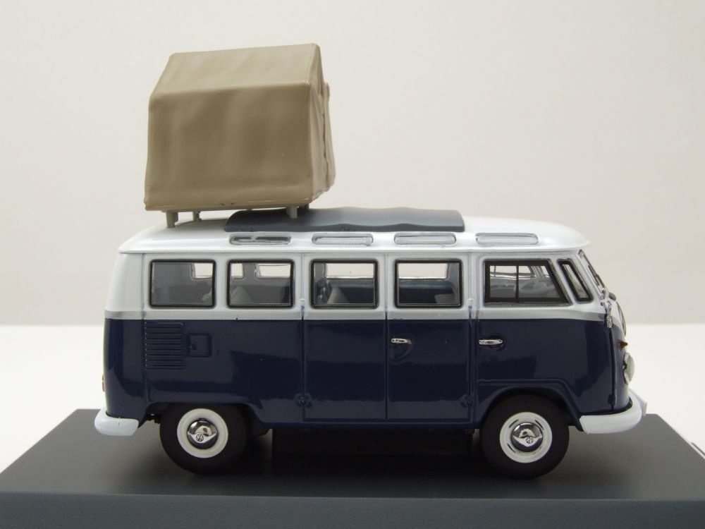 Vw T B Samba Bus Blau Weiss Mit Dachzelt Beige Kaufen Auf