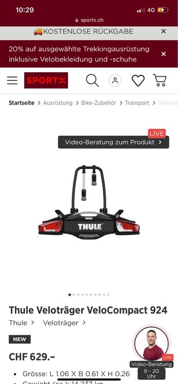 THULE VeloCompact 924 für 2 Velos e Bikes Kaufen auf Ricardo