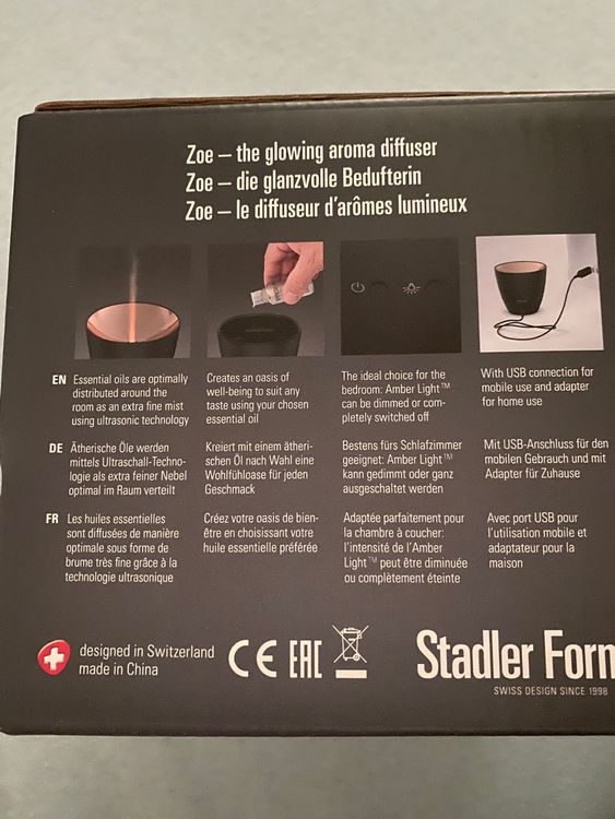 Stadler Form Zoe Aroma Diffusor NEU Kaufen Auf Ricardo