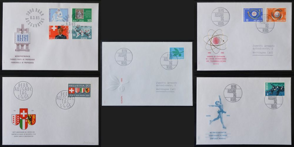 FDC Frei Europa Und Werbemarken Schweiz 1965 Bis 1969 Kaufen Auf