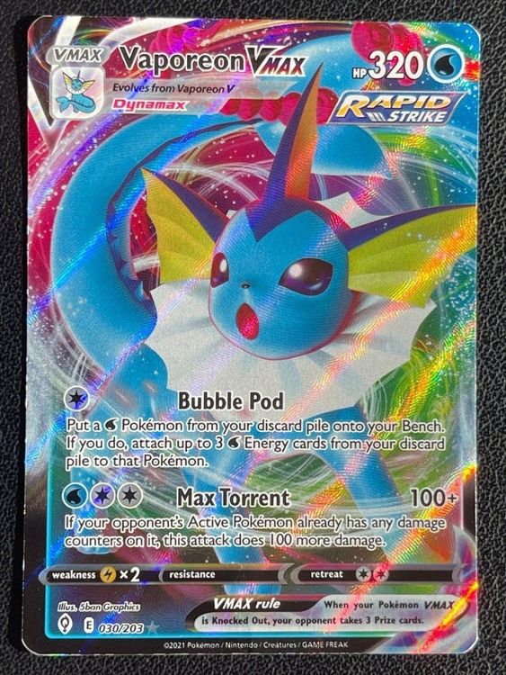 Vaporeon VMAX 030 203 Ultra Rare Pokémon Evolving Skies Kaufen auf