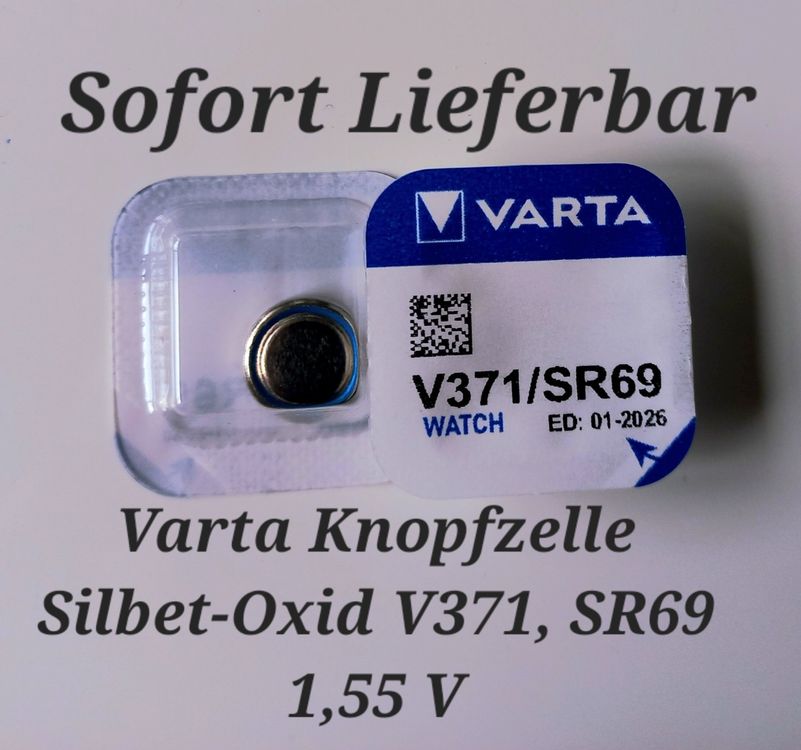 VARTA Knopfzelle Silber Oxid V371 SR69 1 55V NUR 1 CHF Kaufen