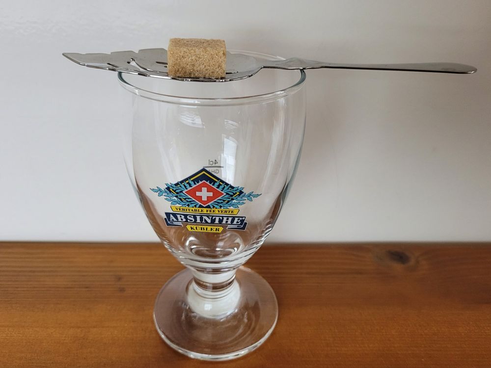 Original Absinth Glas Von K Bler Mit Absinthl Ffel Kaufen Auf Ricardo