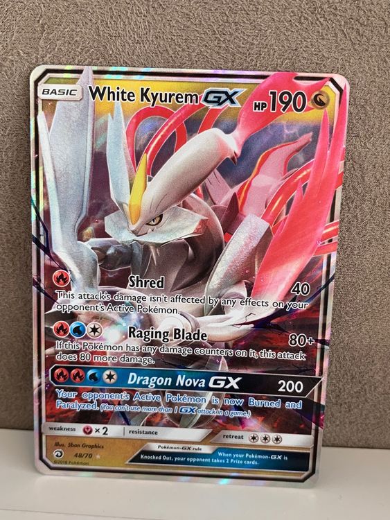 White Kyurem GX ENG Dragon Majesty Pokemon 48 70 Kaufen Auf Ricardo