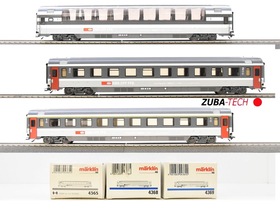 Märklin 3x Euro City Wagen SBB H0 WS mit OVP Kaufen auf Ricardo