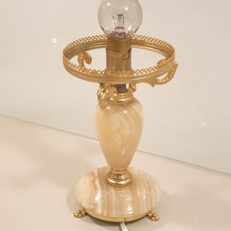 Antike Jugendstil Tischlampe Aus Onyx Und Bronze Frankreich Kaufen