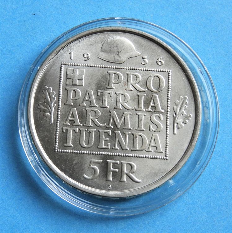 5 Fr Silber 1936 Pro Patria In Kapsel Kaufen Auf Ricardo