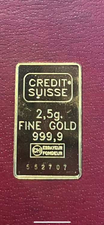 Goldbarren Credit Suisse G Kaufen Auf Ricardo