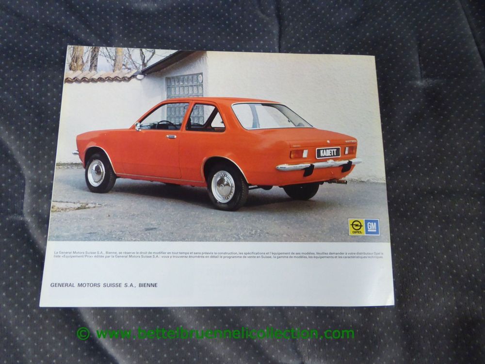 Opel Kadett C Special 1974 01 Prospekt französisch GM Biel Kaufen auf