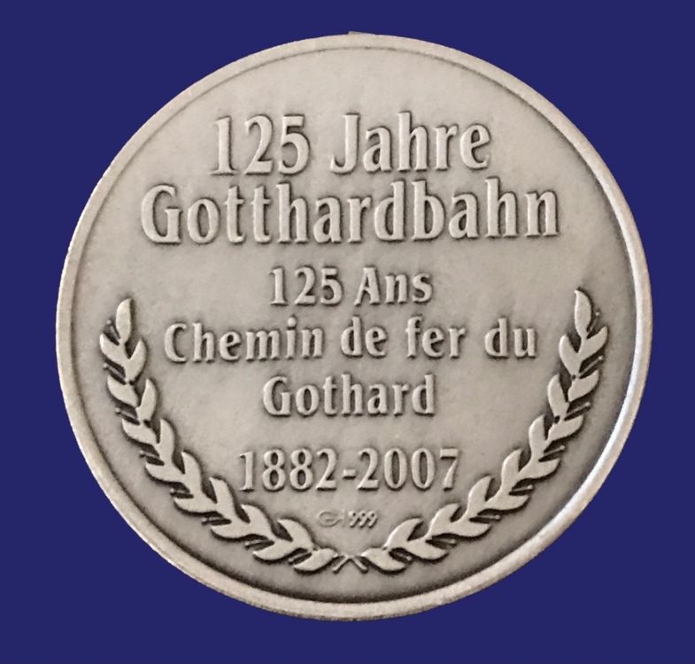 Silber Medaille 125 Jahre Gotthard Bahn 2007 Kaufen Auf Ricardo