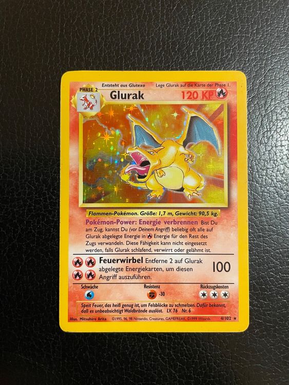 Base Set Charizard Glurak Holo De Ab Kaufen Auf Ricardo