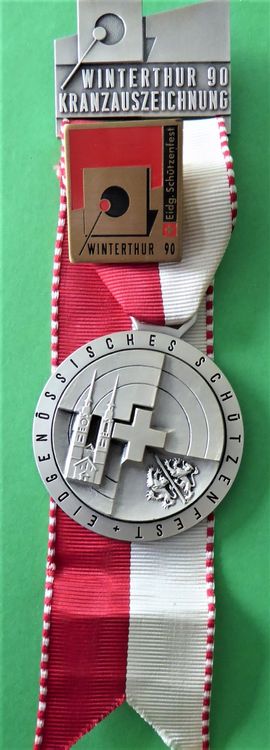 Medaille Winterthur 1990 Eidg Schützenfest Kranzauszeichn Kaufen