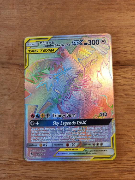 Pokemon Moltres Zapdos Articuno Tag Team GX Rainbow Kaufen Auf