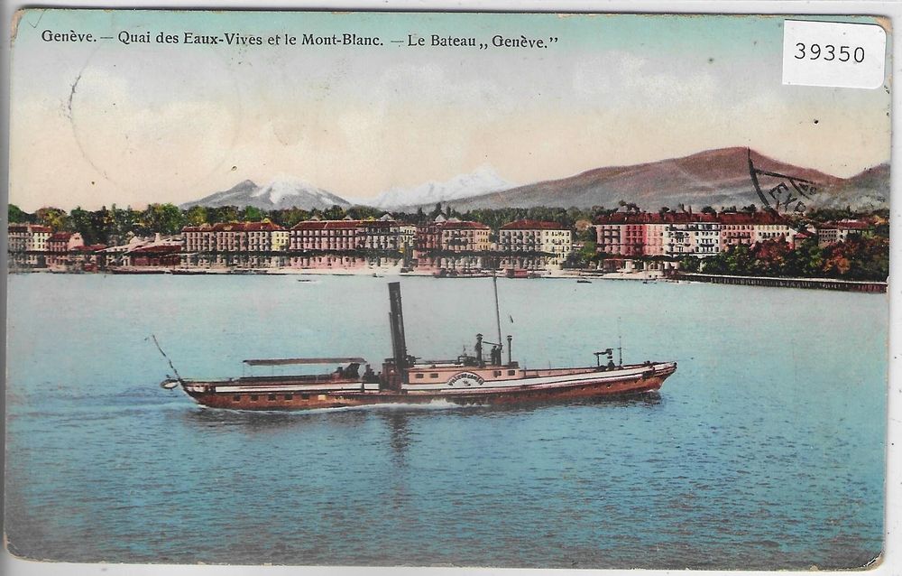 Geneve Quai Des Eaux Vives Le Bateau Geneve Litho Kaufen Auf